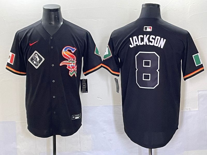 Men 2025 Chicago White Sox #8 Jackson Black Game Nike MLB Jersey style 7037